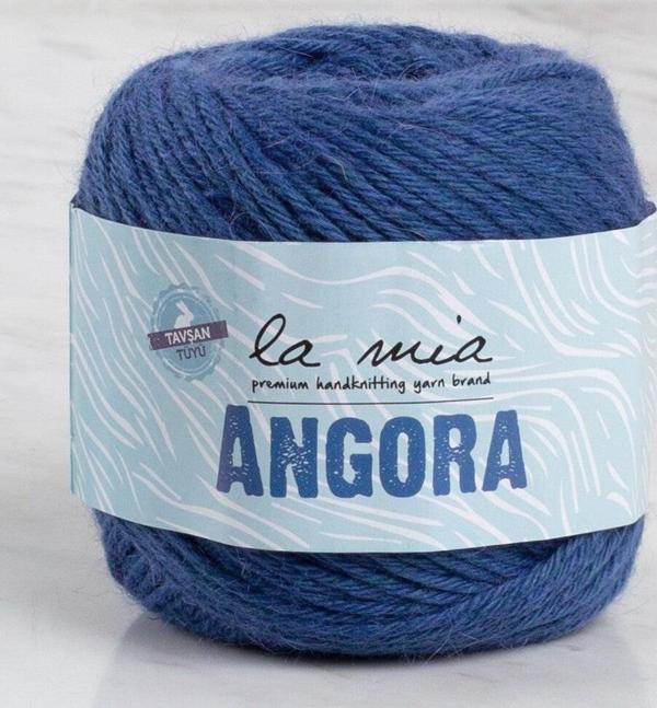 La Mia Angora 50gr Lacivert El Örgü İpi - L129 - 33803 - Image 1