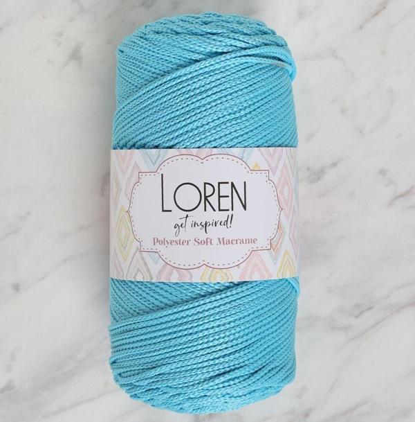  Polyester Soft Macrame Turkuaz El Örgü İpi - LM045 - 34447 - Image 1