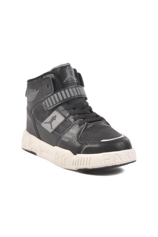 King Uzun F Siyah Çocuk Mevsimlik Sneaker - Image 1