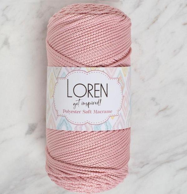  Polyester Soft Macrame Pembe El Örgü İpi - LM042 - 34446 - Image 1