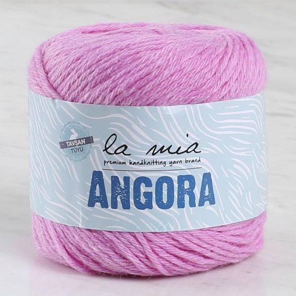La Mia Angora 50gr Pembe El Örgü İpi - L107 - 33800 - Image 1