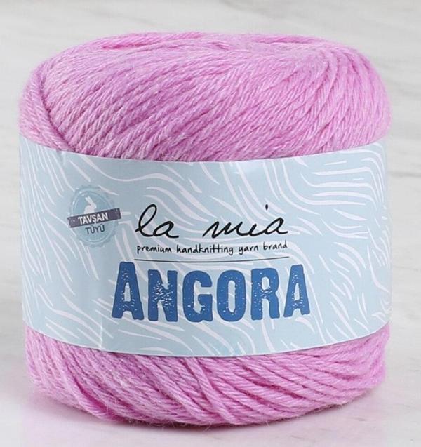 La Mia Angora 50gr Pembe El Örgü İpi - L107 - 33800 - Image 1