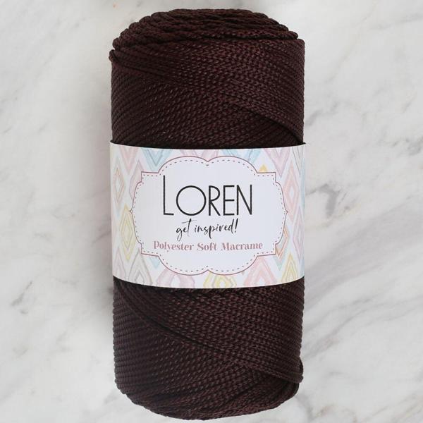  Polyester Soft Macrame Koyu Kahverengi El Örgü İpi - LM034 - 34440 - Image 1