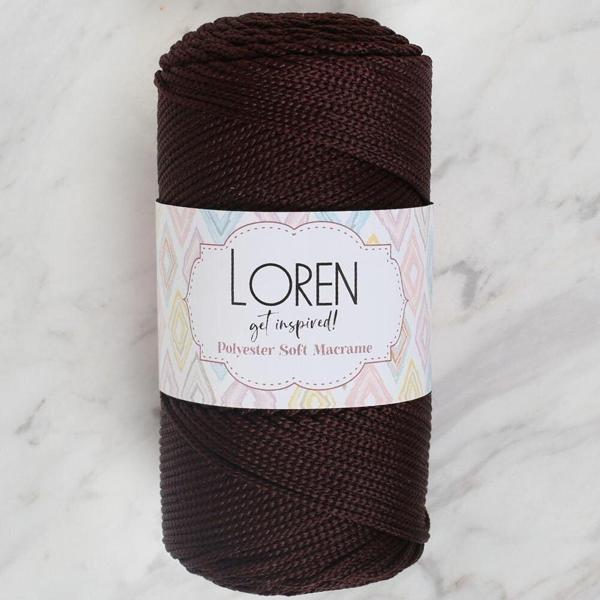  Polyester Soft Macrame Koyu Kahverengi El Örgü İpi - LM034 - 34440 - Image 1