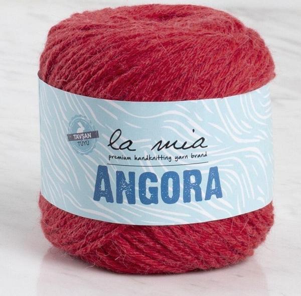 La Mia Angora 50gr Kırmızı El Örgü İpi - L004 - 33799 - Image 1