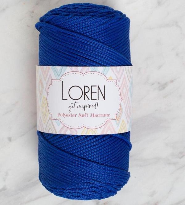  Polyester Soft Macrame Saks Mavisi El Örgü İpi - LM029 - 34435 - Image 1