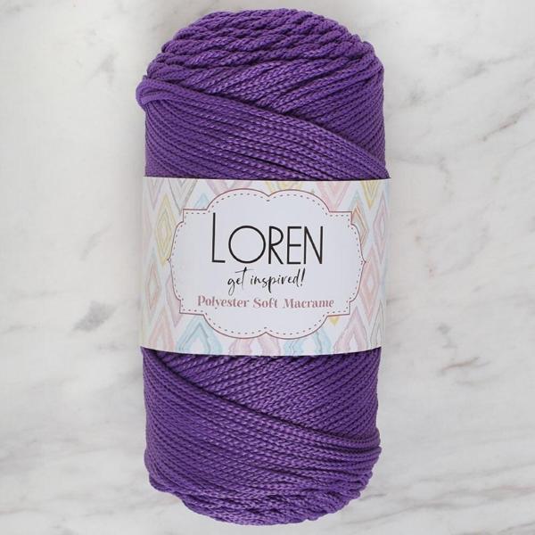  Polyester Soft Macrame Koyu Mor El Örgü İpi - LM025 - 34434 - Image 1