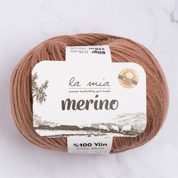 La Mia Merino Kahverengi El Örgü İpi - L137 - 33795 - Image 1