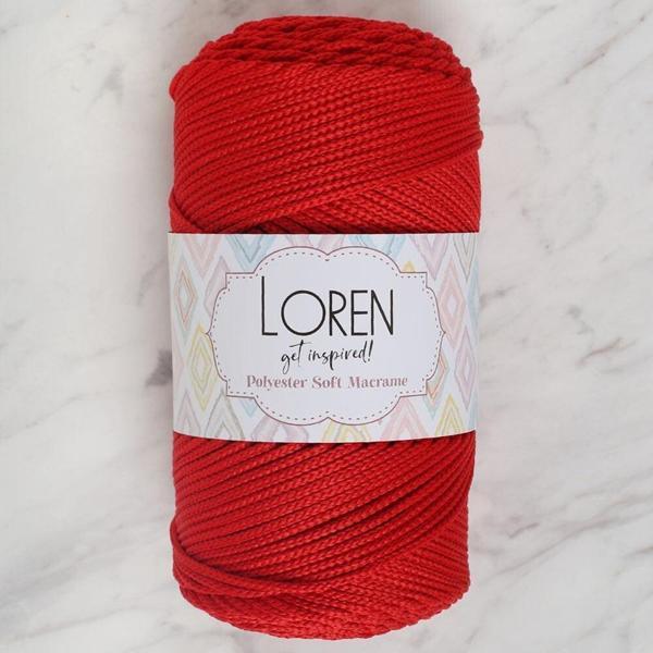  Polyester Soft Macrame Kırmızı El Örgü İpi - LM019 - 34432 - Image 1