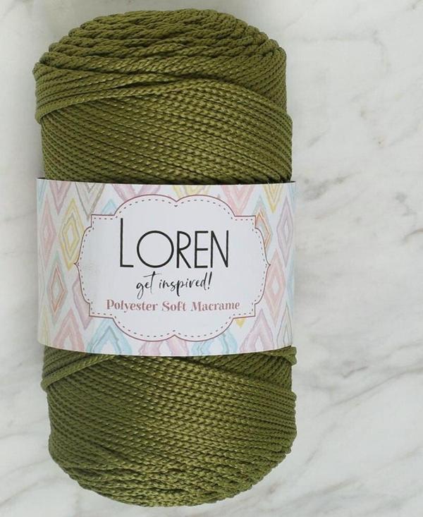  Polyester Soft Macrame Yeşil El Örgü İpi - LM010 - 34429 - Image 1