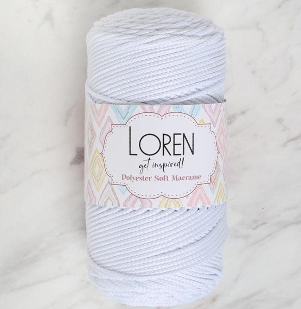  Polyester Soft Macrame Optik Beyaz El Örgü İpi - LM001 - 34426 - Image 1
