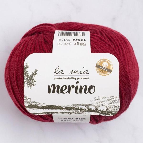 La Mia Merino Bordo El Örgü İpi - L065 - 33792 - Image 1