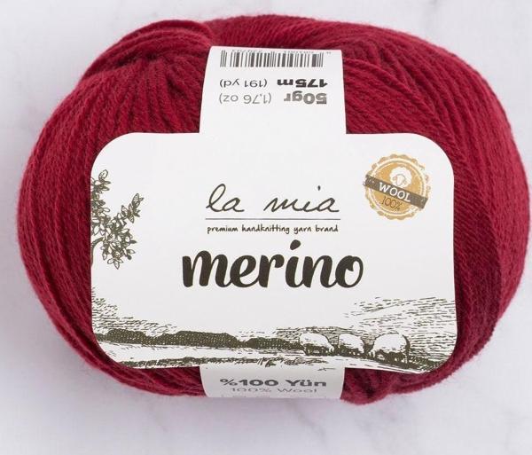 La Mia Merino Bordo El Örgü İpi - L065 - 33792 - Image 1