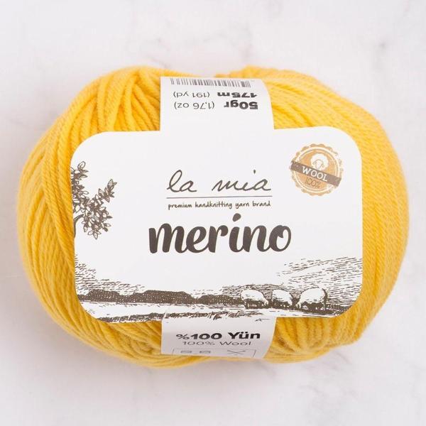 La Mia Merino Hardal Sarı El Örgü İpi - L076 - 33791 - Image 1