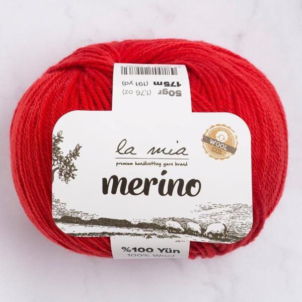 La Mia Merino Kırmızı El Örgü İpi - L092 - 33789 - Image 1