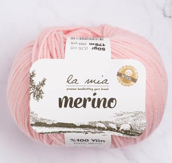La Mia Merino Pembe El Örgü İpi - L040 - 33786 - Image 1