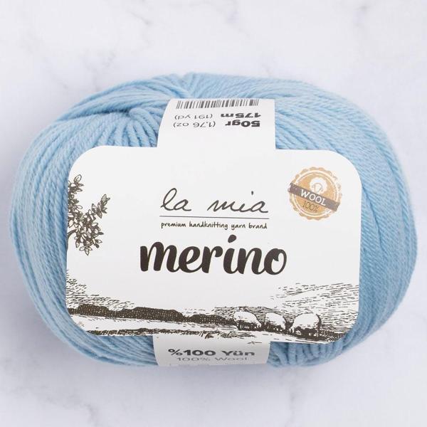 La Mia Merino Mavi El Örgü İpi - L095 - 33784 - Image 1