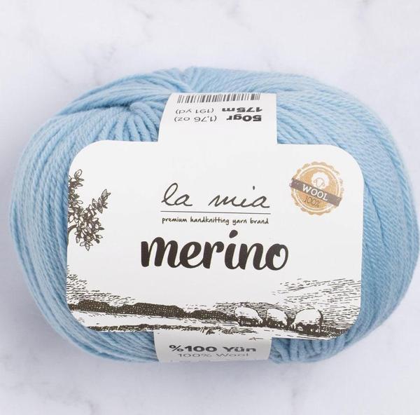 La Mia Merino Mavi El Örgü İpi - L095 - 33784 - Image 1