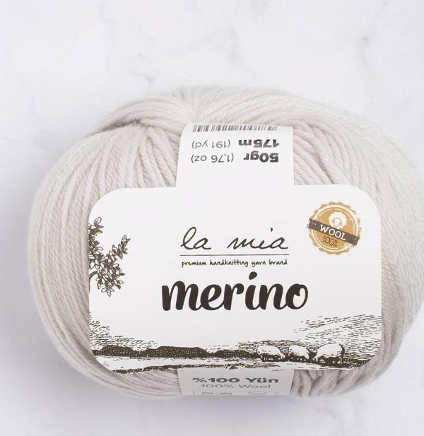 La Mia Merino Açık Gri El Örgü İpi - L047 - 33782 - Image 1