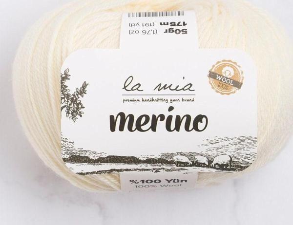 La Mia Merino Krem El Örgü İpi - L081 - 33776 - Image 1