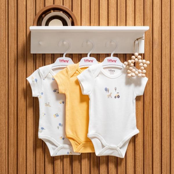 Tiffany Baby Tractor Theme 3'lü Yarım Kol Body 49008 - Image 1