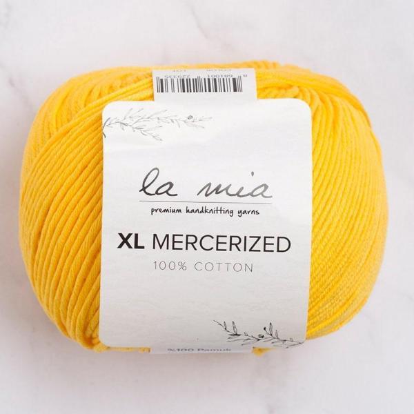 La Mia XL Mercerized Koyu Sarı El Örgü İpi - 181 - 33771 - Image 1