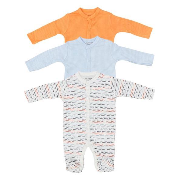 Tiffany Baby Striped Theme 3'lü Patikli Tulum 53040 - Image 1