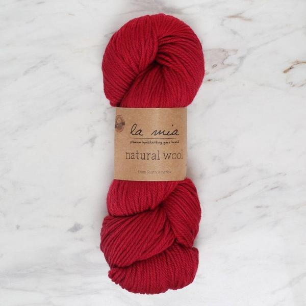 La Mia Natural Wool Koyu Kırmızı El Örgü İpi - L893 - 34395 - Image 1