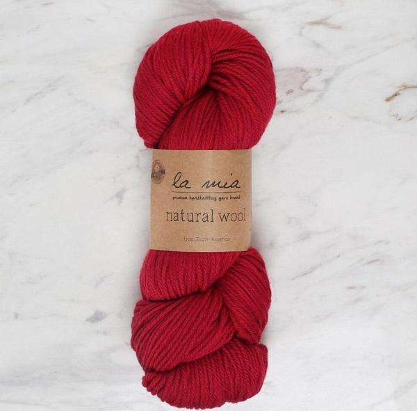 La Mia Natural Wool Koyu Kırmızı El Örgü İpi - L893 - 34395 - Image 1