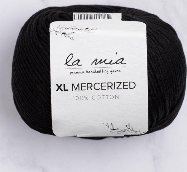 La Mia XL Mercerized Siyah El Örgü İpi - 1 - 33758 - Image 1