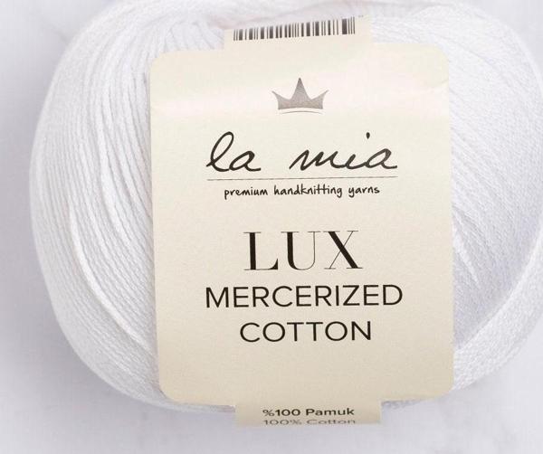 La Mia Lux Mercerized Cotton Beyaz El Örgü İpi - 2 - 33742 - Image 1