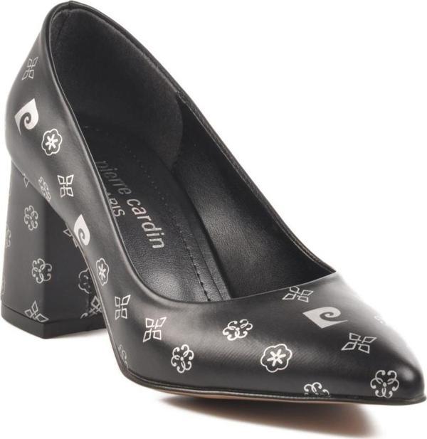 Pierre Cardin 50176 Z Siyah Desenli Kadın Topuklu Ayakkabı - Image 1