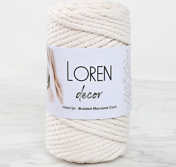  Decor 3 Büküm Makrome İpi Krem- L002 - Image 1