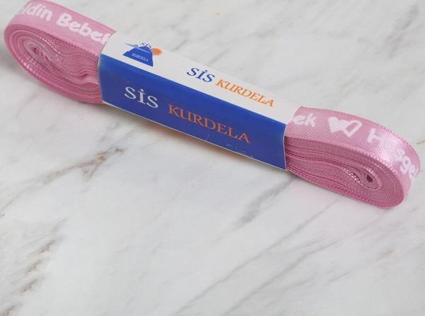  Crafts 1cm 10 mt Pembe Saten Hoşgeldin Bebek - Image 1