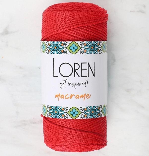  Macrame Kırmızı El Örgü İpi - RM 0100 - 34334 - Image 1