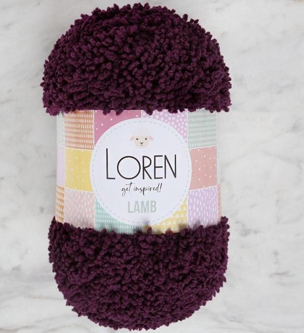 Lamb Patlıcan Moru El Örgü İpi - R015 - Image 1
