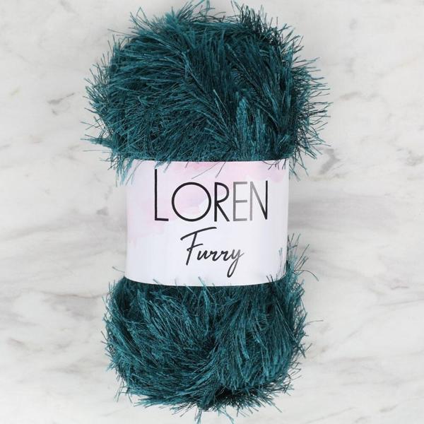  Furry Petrol Mavisi El Örgü İpi - RF039 - 34057 - Image 1