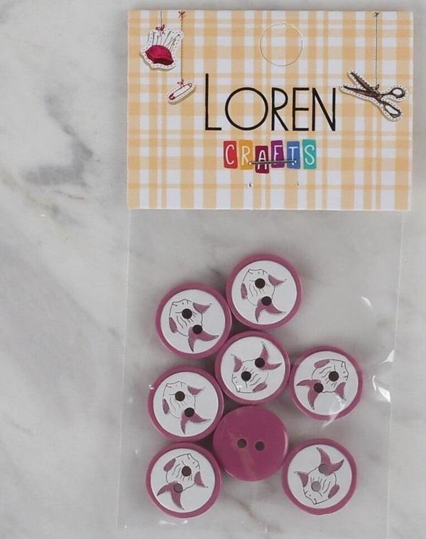  Crafts vişne çürüğü 8 li balık düğme - 572 - Image 1