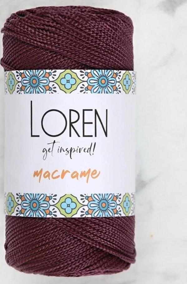  Macrame Koyu Bordo El Örgü İpi - RM115 - Image 1