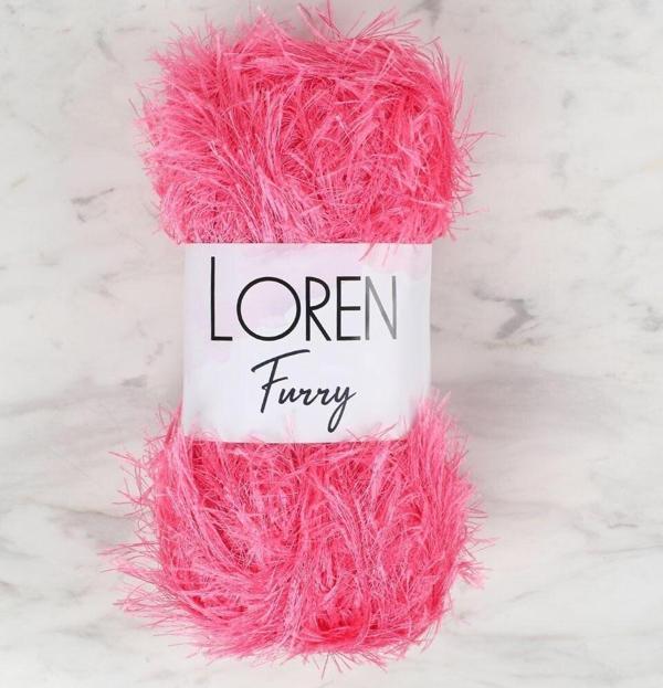  Furry Koyu Pembe El Örgü İpi - RF016 - 34050 - Image 1