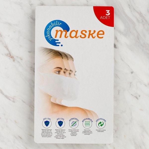  3 lü Paket Yıkanabilir Maske - Image 1