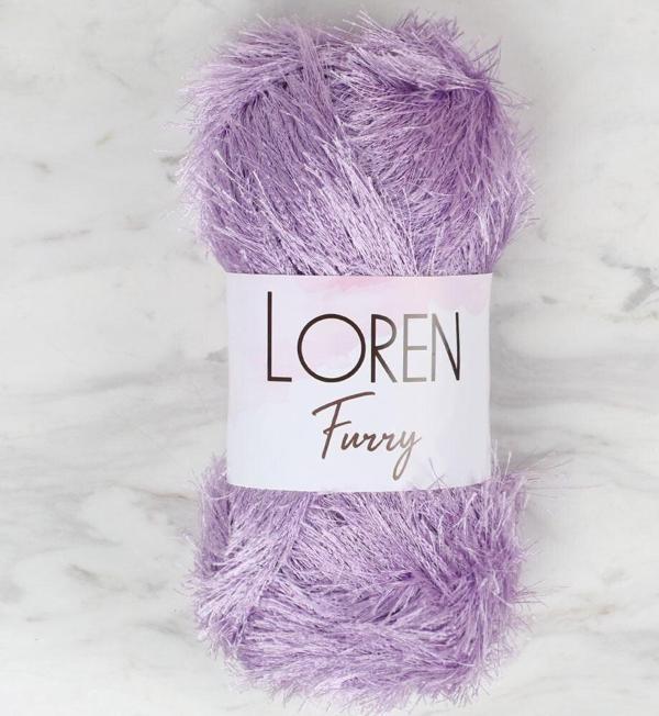  Furry Lila El Örgü İpi - RF009 - 34047 - Image 1