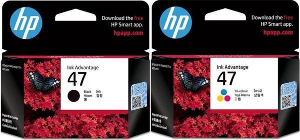 Hp 47 6Zd21Ae 6Zd61Ae Siyah Ve Renkli 2 Li Paket 4800 - Image 1