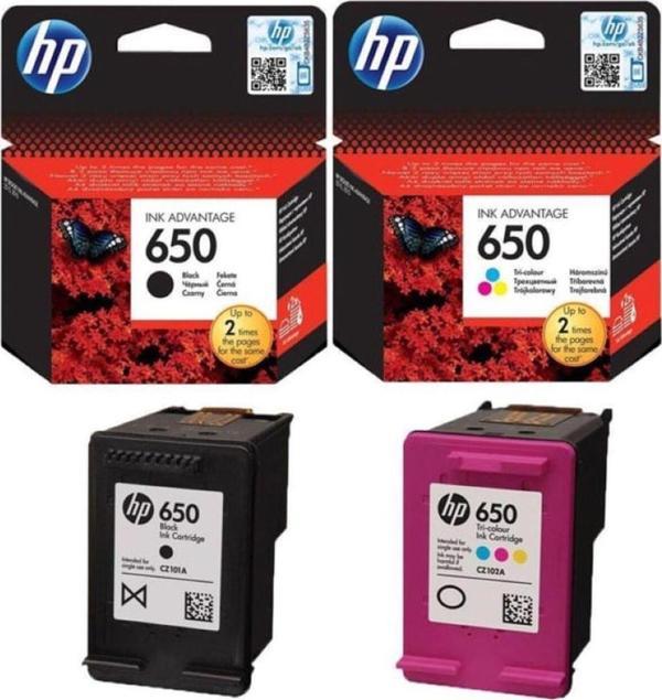 Hp 650 Siyah Ve Renkli Kartuş Seti (Hp Cz101A +Hp Cz102A) - Image 1