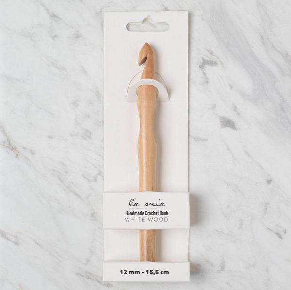 La Mia Whitewood 12 mm 15.5 cm Ahşap Yün Tığ - Image 1