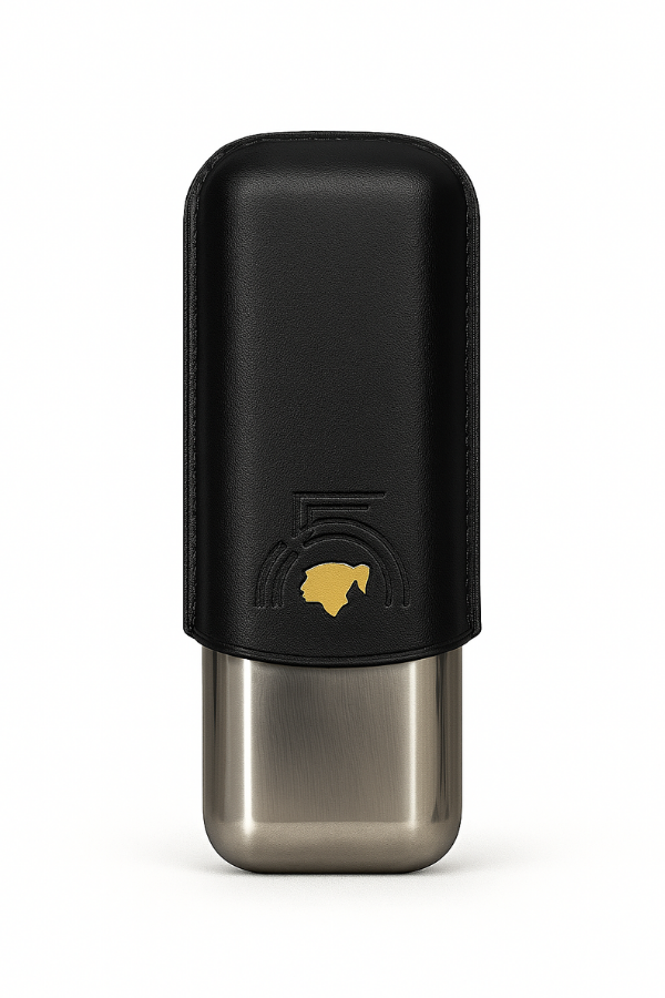 Cohiba 55. Yıl Siyah Deri-Metal İkili Puro Kılıfı - Image 1