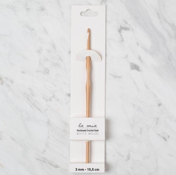 La Mia Whitewood 3 mm 15.5 cm Ahşap Yün Tığ - Image 1