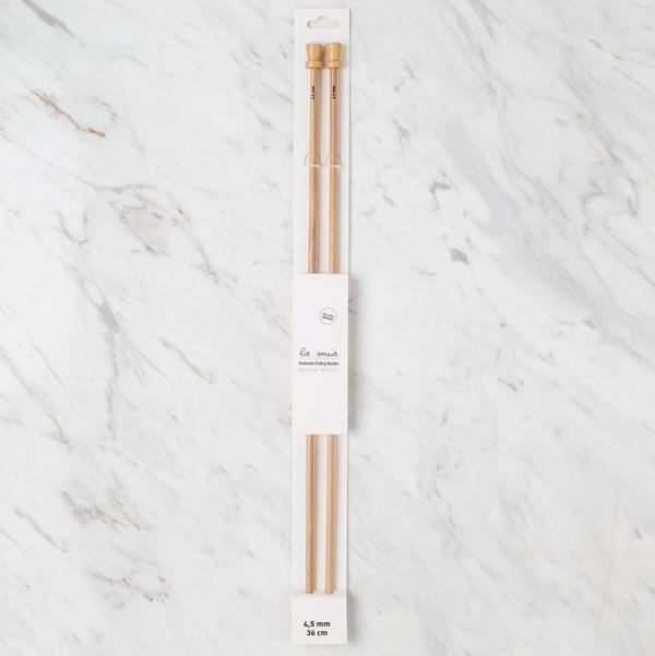 La Mia Whitewood 4.5 mm 36 cm Ahşap Örgü Şişi - Image 1