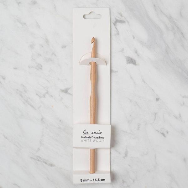 La Mia Whitewood 5 mm 15.5 cm Ahşap Yün Tığ - Image 1