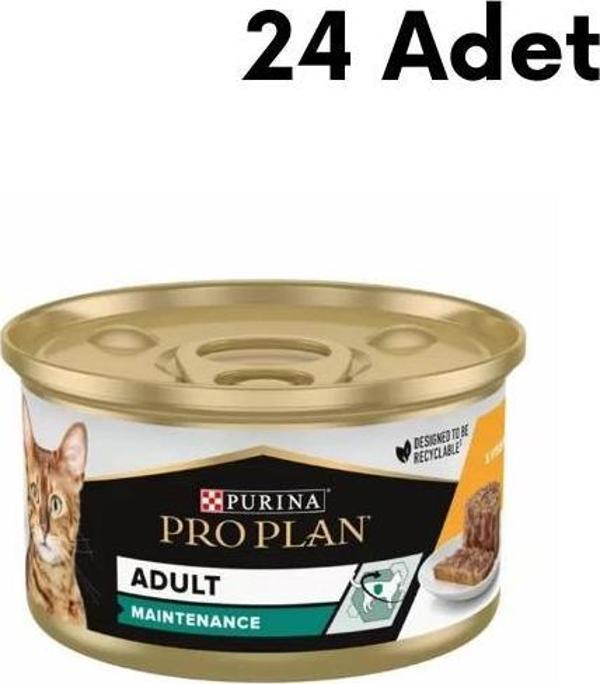 Pro Plan Yetişkin Tavuklu Kedi Konservesi 85 Gr x 24 - Image 1